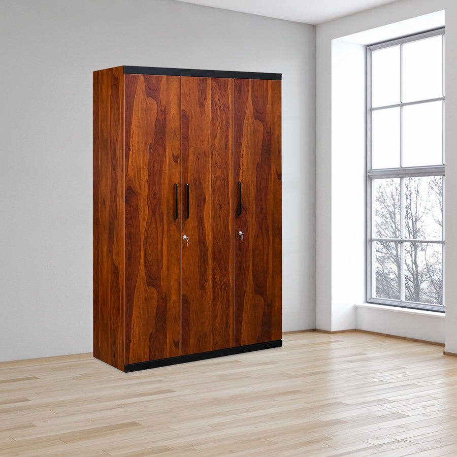 Nilkamal Jesse Engineered Wood 3 Door Wardrobe (Wenge)