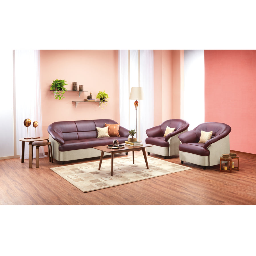 Nilkamal Knight 1 Seater Sofa (Maroon & Beige)