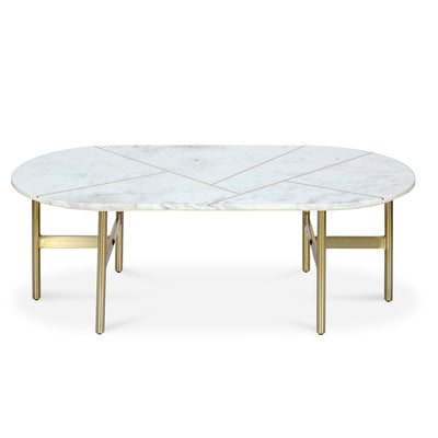 Nilkamal Nowles Marble Coffee Table (White)