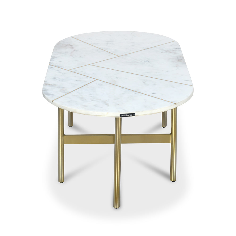 Nilkamal Nowles Marble Coffee Table (White)