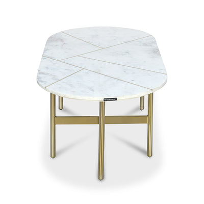 Nilkamal Nowles Marble Coffee Table (White)
