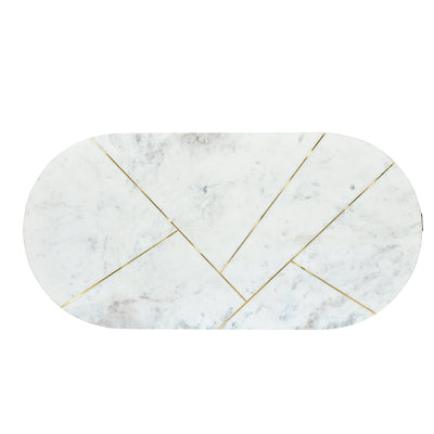 Nilkamal Nowles Marble Coffee Table (White)