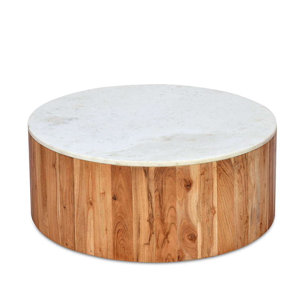 Nilkamal Oaken Marble Coffee Table (White)