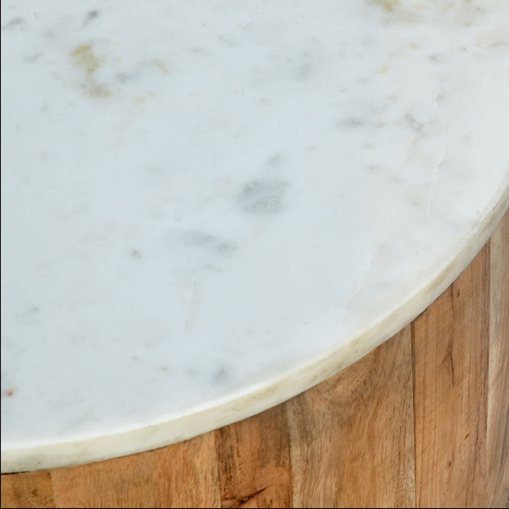 Nilkamal Oaken Marble Coffee Table (White)