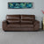 Nilkamal Opulent 3 Seater PVC Sofa (Dark Brown)