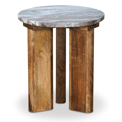Nilkamal Taurus Marble Side Table (Natural / Honey)