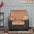 Nilkamal Trafford 1 Seater Fabric Sofa (Brown)
