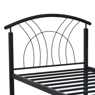Nilkamal Lucas Neo Metal Single Bed (Black)