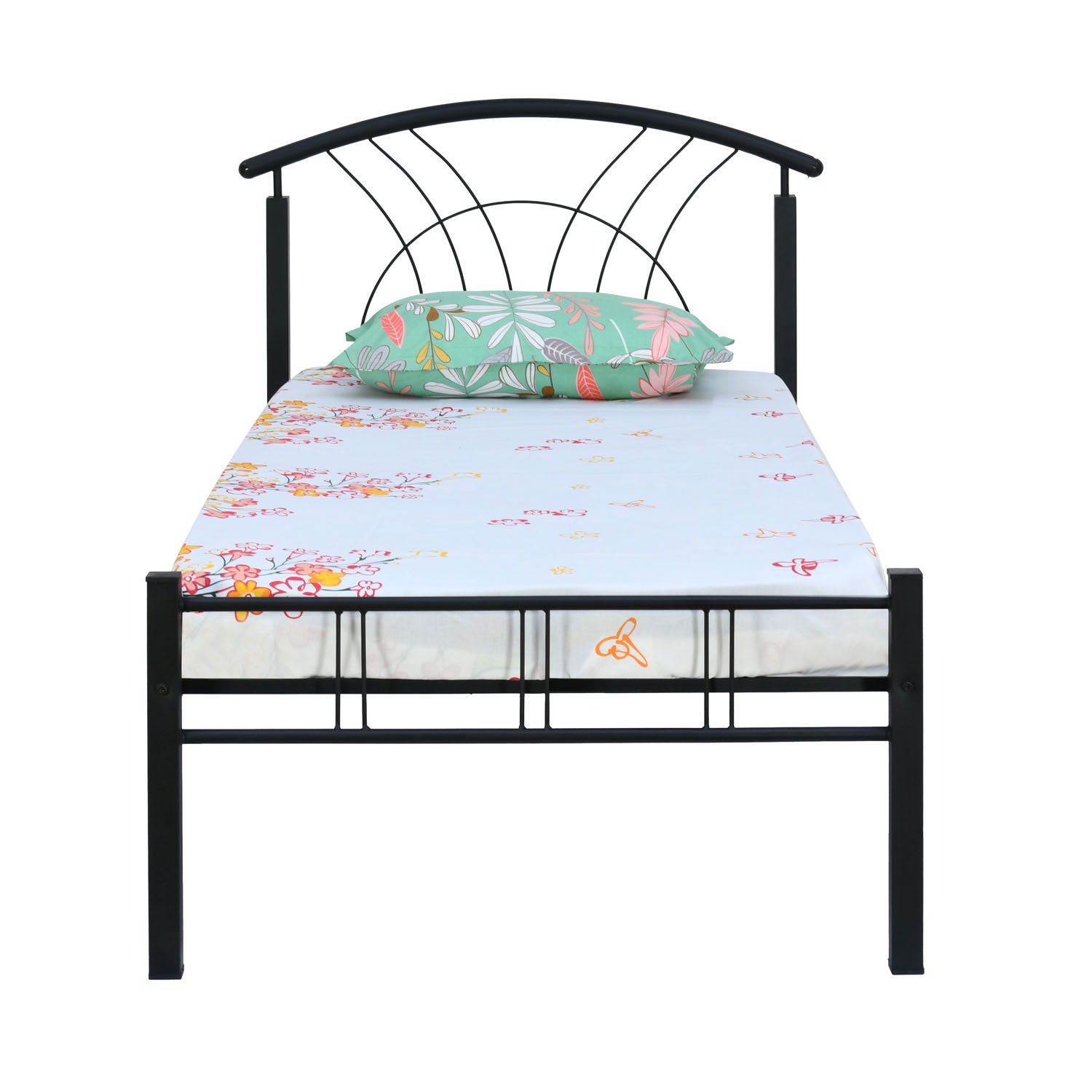 Nilkamal Lucas Neo Metal Single Bed (Black)