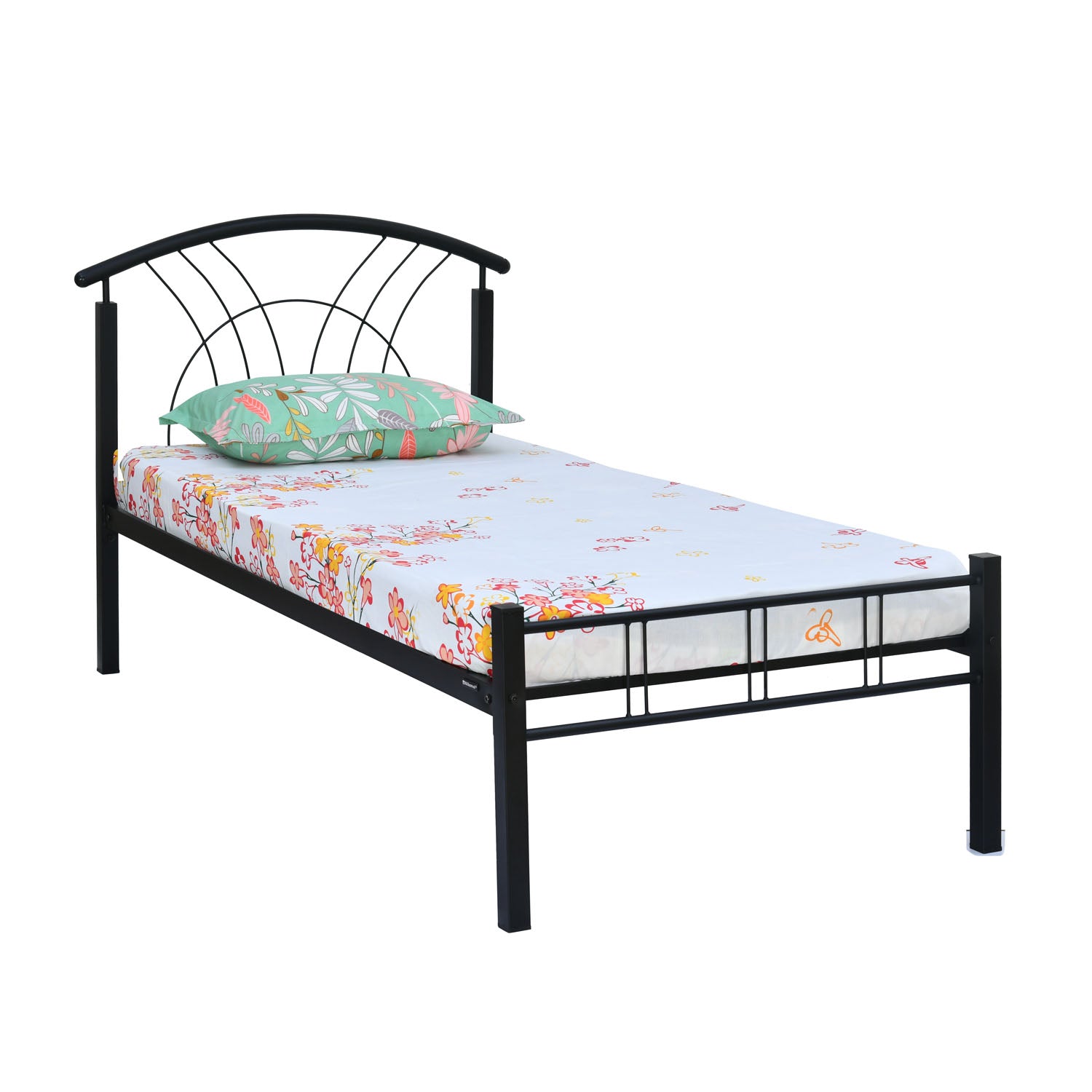 Nilkamal Lucas Neo Metal Single Bed (Black)