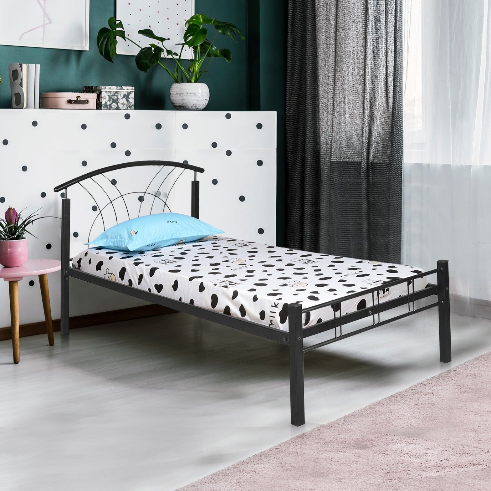 Nilkamal Lucas Neo Metal Single Bed (Black)