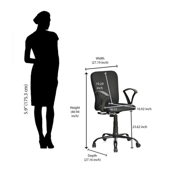 Nilkamal Lusaka Mid Back Office Chair Nilkamal Furniture