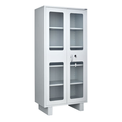 Nilkamal Magna KD Glass Door Office Almira (Grey)