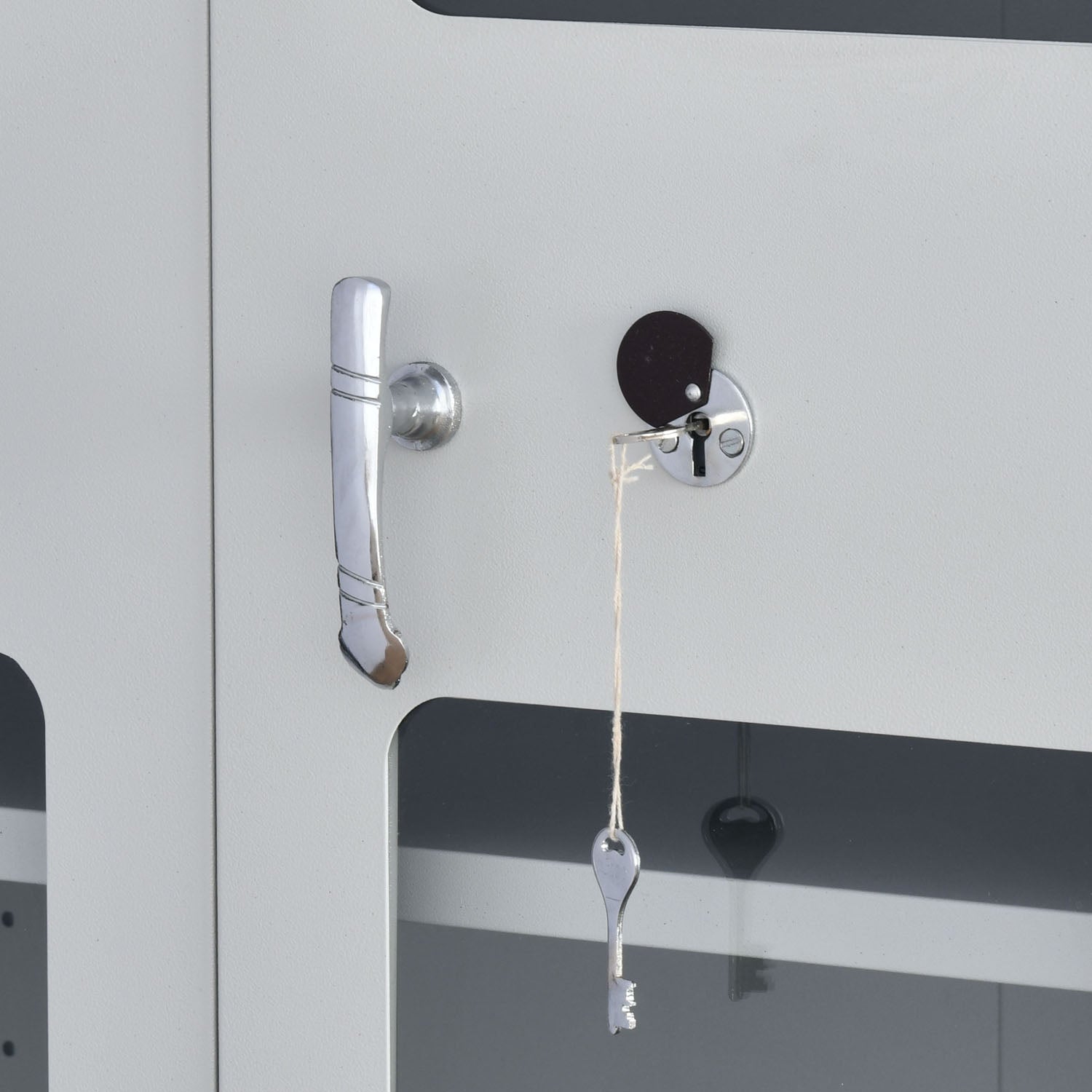 Nilkamal Magna KD Glass Door Office Almira (Grey)