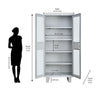 Nilkamal Magna Glass Door Office Almirah (Grey)