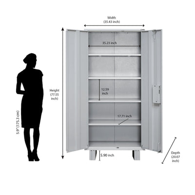 Nilkamal Magna KD Office Almira Large (Grey)