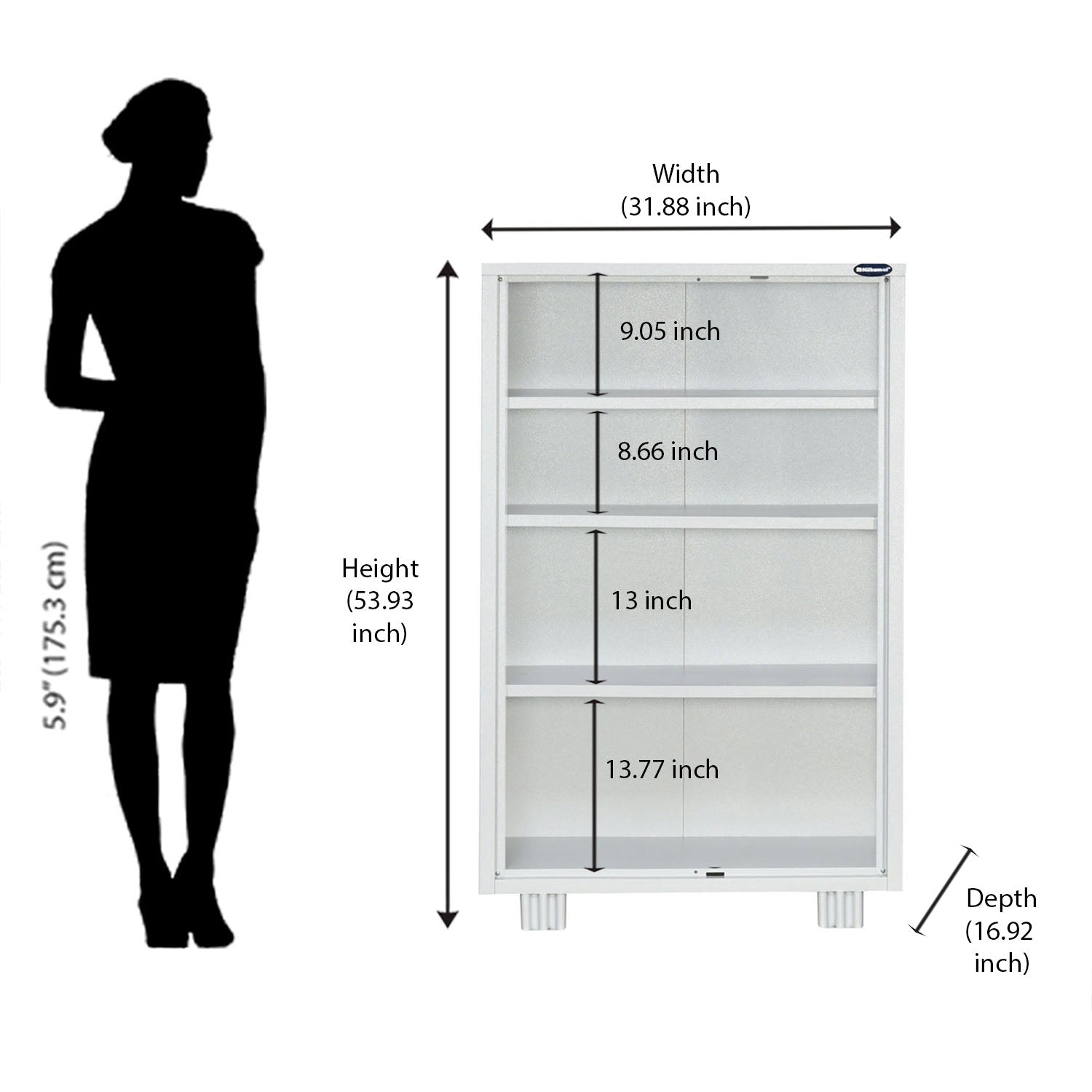 Nilkamal Magna Kd Office Almira Small (Grey)
