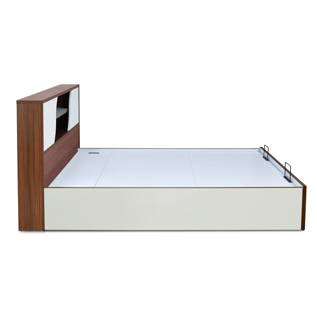 Nilkamal Malcom Prime Bed With Semi Hydraulic Storage (White)