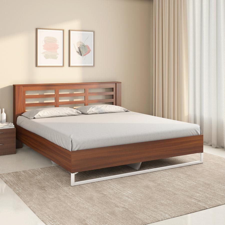 Nilkamal Maple Meta Bed  (Walnut)