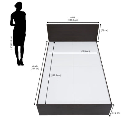 Nilkamal Arthur Double Bed (Walnut)