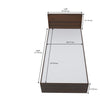 Nilkamal Arthur Single Bed (Walnut)