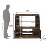 Nilkamal Beaumont Wall Unit (Classic Walnut) - Size In Centimeter