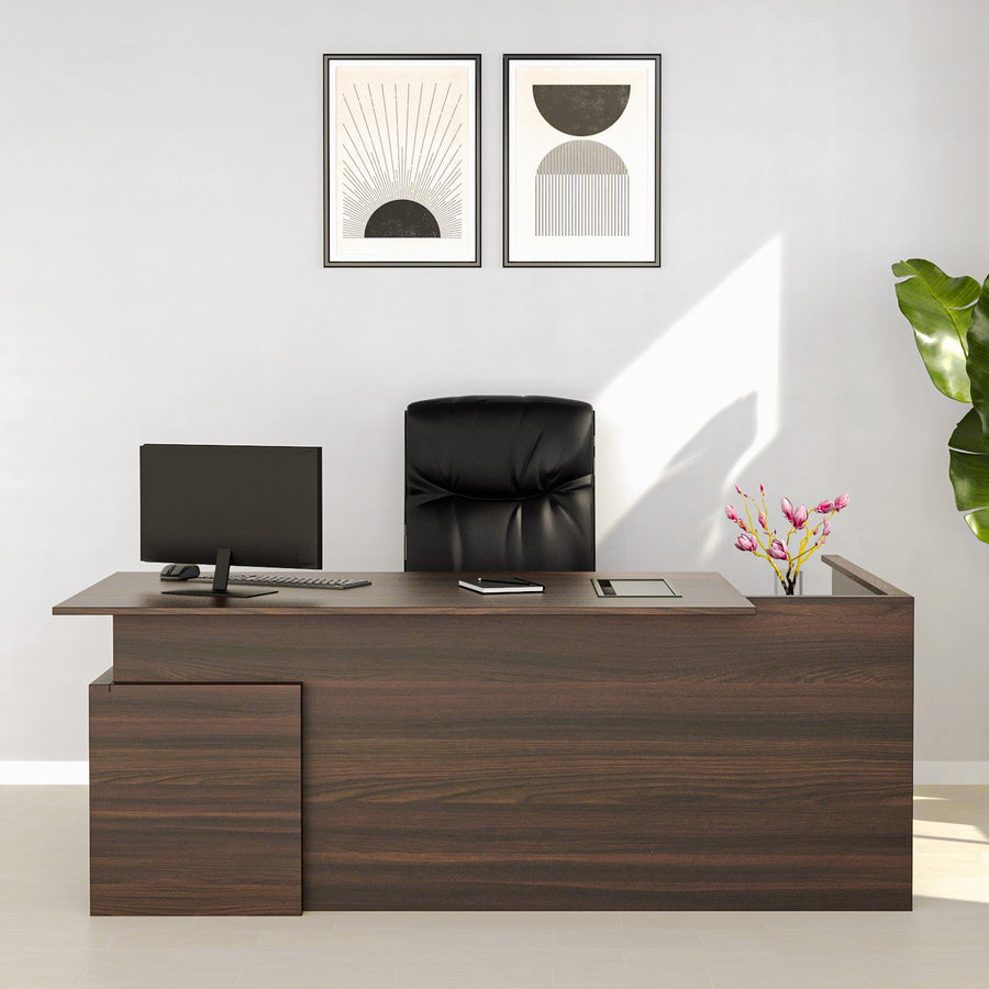 Nilkamal Elegant Executive Office Table (Walnut)