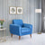 Nilkamal Meville Fabric 1 Seater Sofa (Powder Blue)