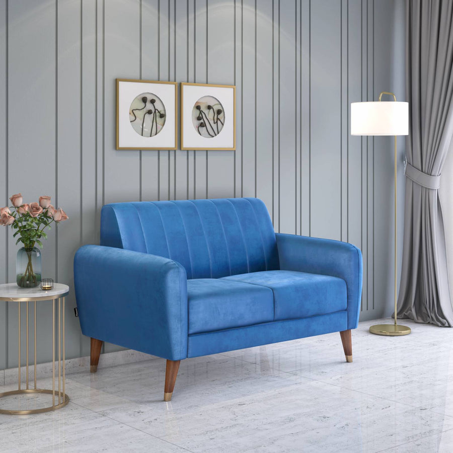 Nilkamal Meville 2 Seater Fabric Sofa (Powder Blue)