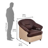 Nilkamal Mifa 1 Seater PVC Sofa (Maroon / Beige)
