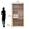 Nilkamal Mirage 2 Door Wardrobe (Ivory)