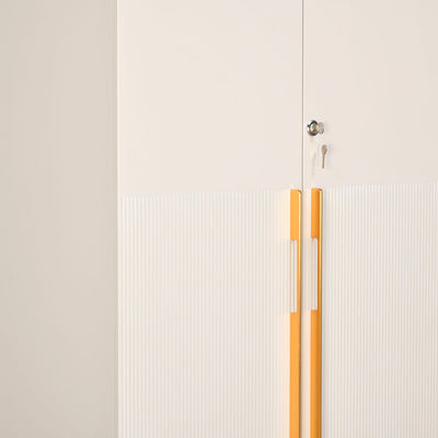 Nilkamal Mirage Engineered Wood 3 Door Wardrobe (Ivory)