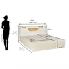 Nilkamal Mirage King Bed with Hydraulic Storage (Ivory)