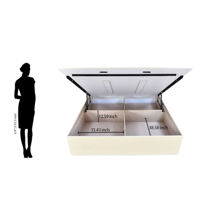 Nilkamal Mirage King Bed with Hydraulic Storage (Ivory)