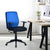 Nilkamal Nile Neo Low Back Upholstered Office Chair with Push Back Mechanism (Blue)