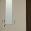 Nilkamal Mozart 3 Door Mirror Wardrobe (Walnut / White) - CloseUp View
