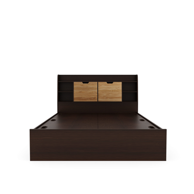 Nilkamal Riva Queen Bed With Storage (Wenge)