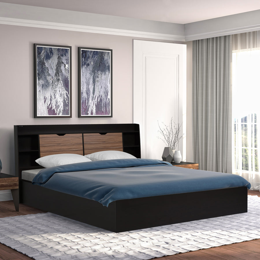 Nilkamal Riva Queen Bed (Wenge)