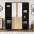 Nilkamal Willy 4 Door Mirror Wardrobe (New Wenge / Sonama Oak)