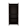 Nilkamal Willy 2 Door Mirror Wardrobe (New Wenge) - Front Storage View