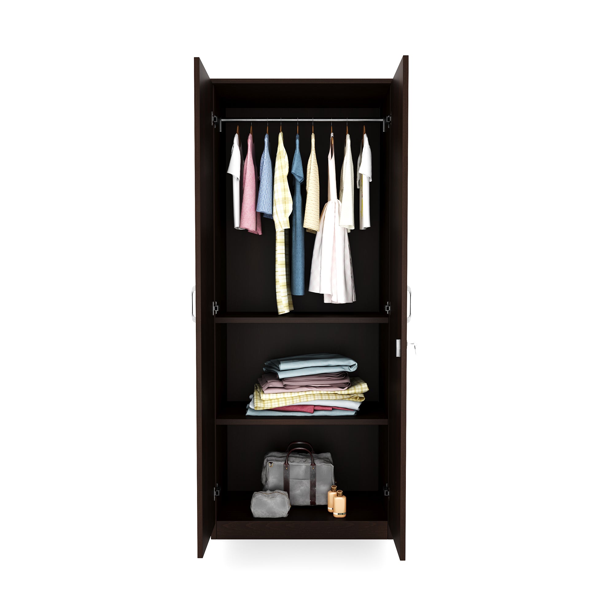 Nilkamal Willy 2 Door without Mirror Wardrobe (New Wenge)