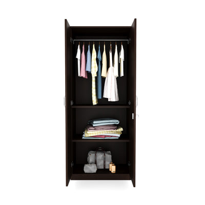 Nilkamal Willy 2 Door without Mirror Wardrobe (New Wenge)