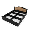 Nilkamal Willy Queen Bed With Storage (Wenge & Sonama Oak) - Slight Side Storage View-2