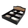 Nilkamal Willy Queen Bed With Storage (Wenge & Sonama Oak) - Slight Side Storage View