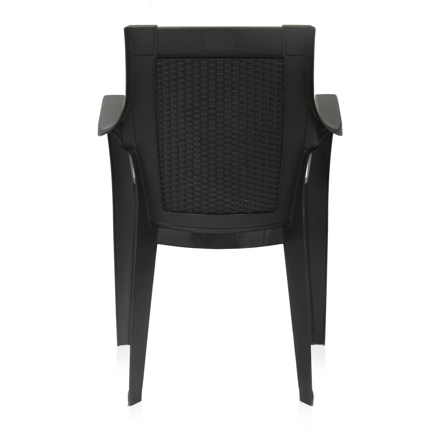 Nilkamal Mystique Plastic Arm Chair (Iron Black)
