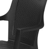 Nilkamal Mystique Plastic Arm Chair (Iron Black)