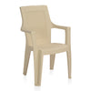 Nilkamal Mystique Plastic Arm Chair (Marble Cream)