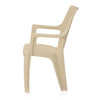 Nilkamal Mystique Plastic Arm Chair (Marble Cream)