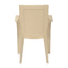Nilkamal Mystique Plastic Arm Chair (Marble Cream)