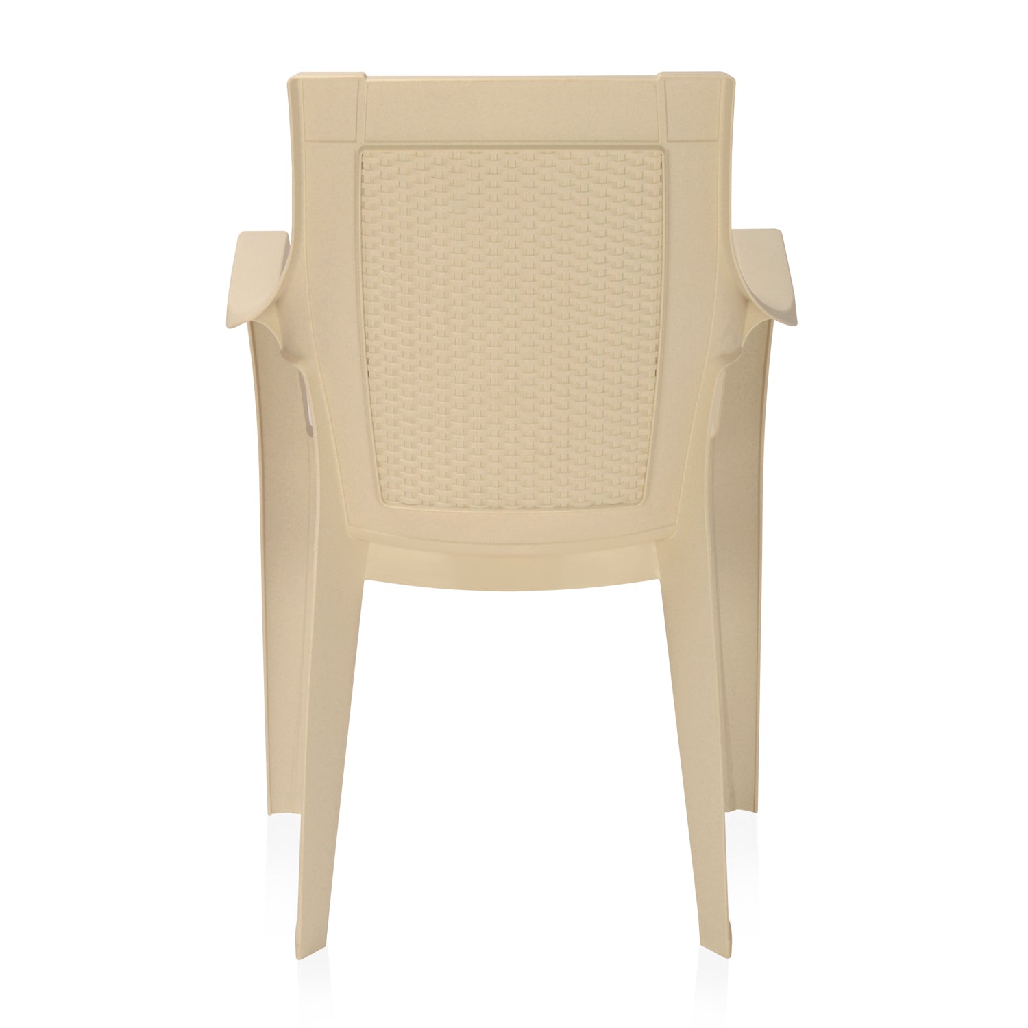 Nilkamal Mystique Plastic Arm Chair (Marble Cream)